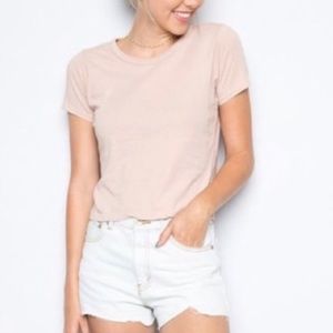 Brandy Melville light pink Jamie t-shirt